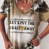 Let's Put The Crazy Away Steer Skull Bleached T-Shirt Tee - Light Brown 1 Let's Put The Crazy Away Steer Skull Bleached T-Shirt Tee - Light Brown -Garment Sale Store SCM012167 1 10541467386557 124