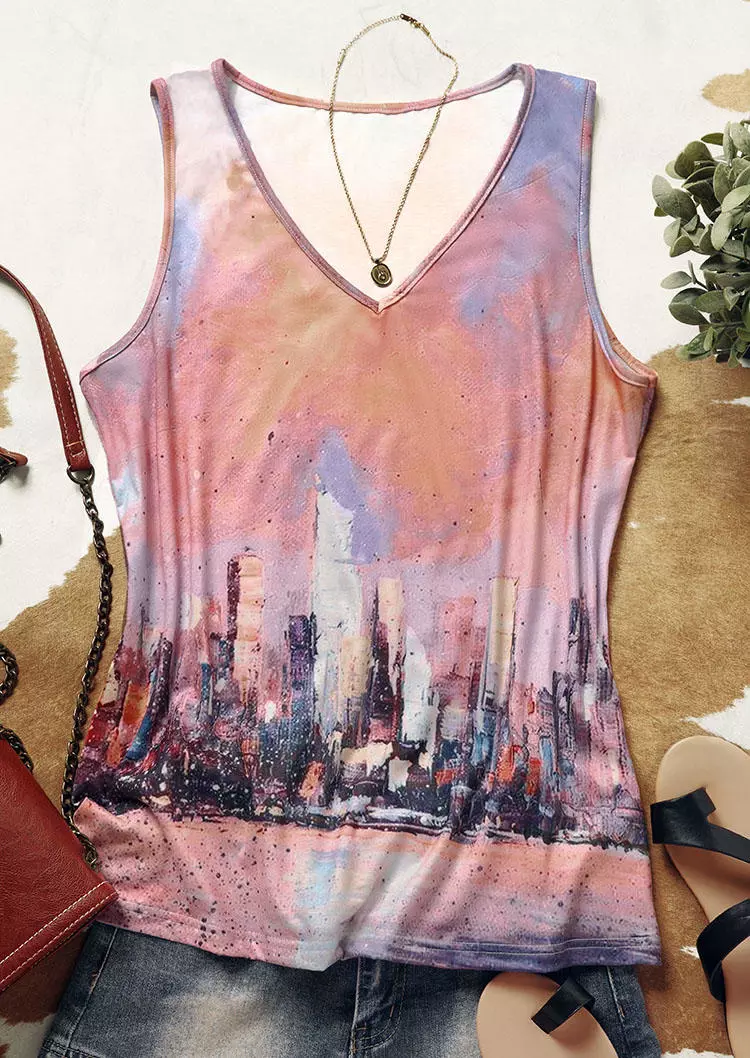 Oil Painting V-Neck Tank 4 Oil Painting V-Neck Tank - Image 2