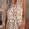 Floral Ruffled Tie V-Neck Tank -Garment Sale Store SCM012455 1 21011019066266 124