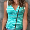 Striped Wrap Cut Out Casual Tank 2 Striped Wrap Cut Out Casual Tank -Garment Sale Store SCM012512 1 20954633791189 124