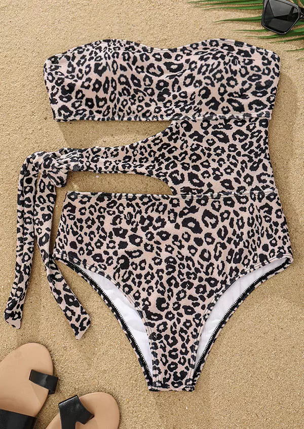 Leopard Hollow Out One-Piece Swimsuit 6 Leopard Hollow Out One-Piece Swimsuit - Image 4