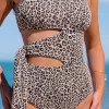 Leopard Hollow Out One-Piece Swimsuit -Garment Sale Store SCM012581 1 21455326158269 124