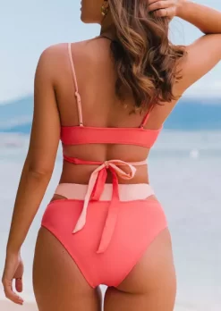 Color Block Hollow Out Tie Bikini Set -Garment Sale Store SCM012667 1 22841845758761 124