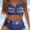 Leopard Color Block Drawstring Bikini Set - Blue 2 Leopard Color Block Drawstring Bikini Set - Blue -Garment Sale Store SCM012669 1 20895769838999 124