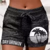 Day Drinkin' Coconut Tree Pocket Shorts - Dark Grey -Garment Sale Store SCM012759 1 13184965813404 124
