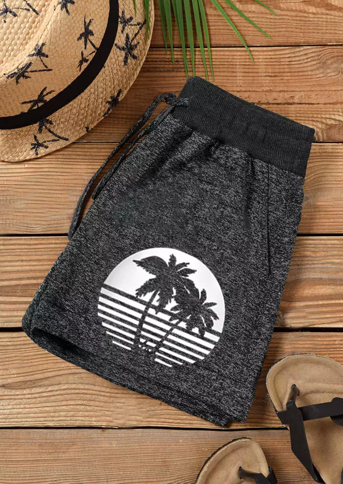 Day Drinkin' Coconut Tree Pocket Shorts - Dark Grey 6 Day Drinkin' Coconut Tree Pocket Shorts - Dark Grey - Image 4
