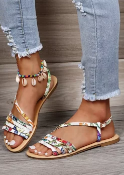 Plant Buckle Strap Ankle Sandals Without Anklet -Garment Sale Store SCM012863 1 21080982749011 124