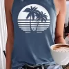 Coconut Tree O-Neck Tank - Blue 2 Coconut Tree O-Neck Tank - Blue -Garment Sale Store SCM012945 1 20844404673275 124