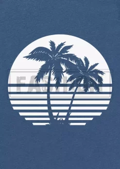 Coconut Tree O-Neck Tank - Blue -Garment Sale Store SCM012945 4 61361442122761 124