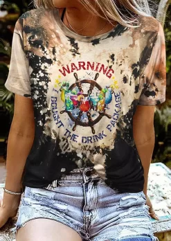 Warning I Bought The Drink Package Bleached T-Shirt Tee