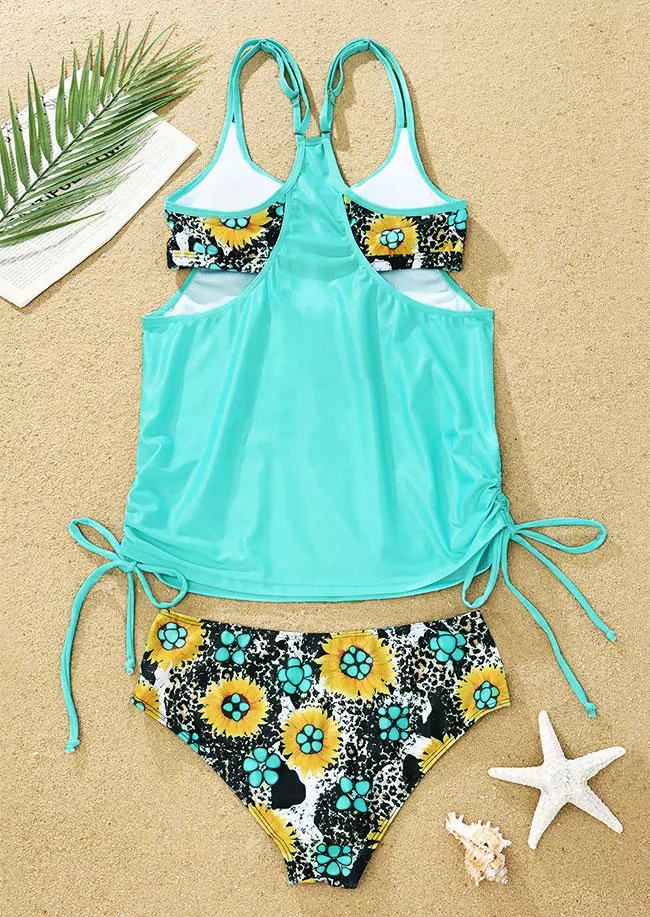 Sunshine Mixed With A Little Hurricane Sunflower Leopard Tankini Set 5 Sunshine Mixed With A Little Hurricane Sunflower Leopard Tankini Set - Image 3