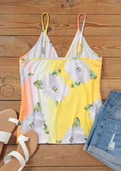 Floral Gradient Halter Camisole 8 Floral Gradient Halter Camisole -Garment Sale Store SCM013054 1 31364370503555 124