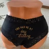 You Had Me At Day Drinking Lace Splicing Panties - Black 1 You Had Me At Day Drinking Lace Splicing Panties - Black -Garment Sale Store SCM013097 1 21555145305936 124