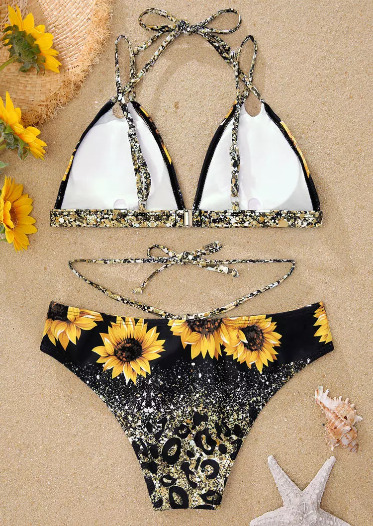 Sunflower Leopard Criss-Cross Tie Bikini Set 5 Sunflower Leopard Criss-Cross Tie Bikini Set - Image 3