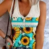 Sunflower Aztec Geometric Snap Button Casual Tank -Garment Sale Store SCM013184 1 21321229345436 124