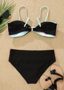 Color Block Ruched Bikini Set -Garment Sale Store SCM013211 1 22433128661142 124