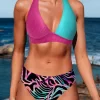 Leopard Color Block Halter Bikini Set -Garment Sale Store SCM013245 1 22502493576863 124