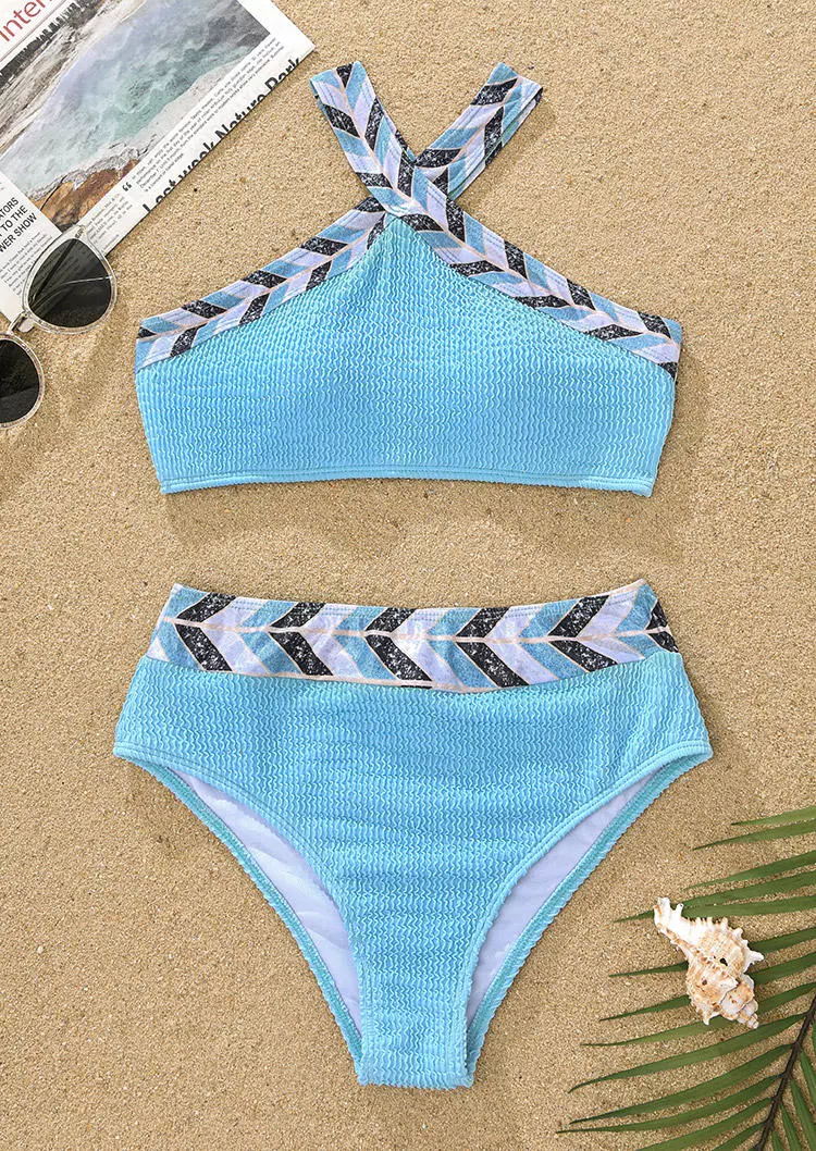 Geometric Halter Casual Bikini Set 5 Geometric Halter Casual Bikini Set - Image 3