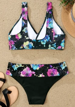 Floral Wrap Sleeveless Bikini Set 7 Floral Wrap Sleeveless Bikini Set -Garment Sale Store SCM013362 1 22729407324685 124