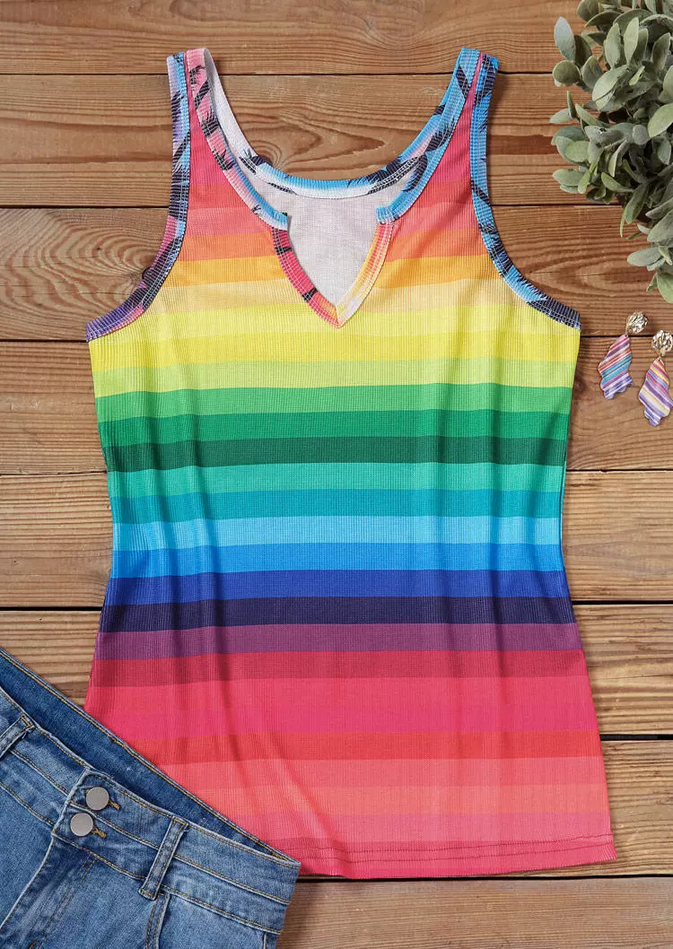 Gradient Striped Casual Tank 5 Gradient Striped Casual Tank - Image 3