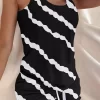 Striped Tie Dye Racerback Tank And Tie Shorts Pajamas Set -Garment Sale Store SCM013466 1 30637313746374 124