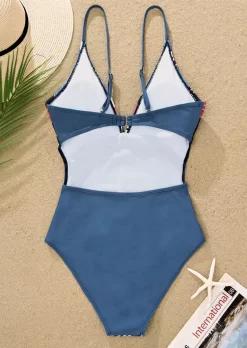 Color Block Open Back One-Piece Swimsuit -Garment Sale Store SCM013482 1 30981466280462 124