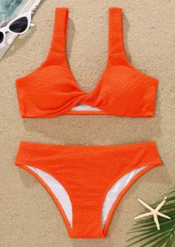 Front Twist Vacation Bikini Set - Red -Garment Sale Store SCM013522 1 31795969028558 124