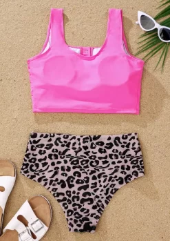 Leopard Snap Button Tankini Set -Garment Sale Store SCM013613 1 485455561 124
