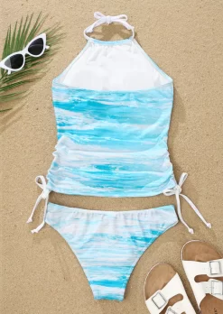 Anchor Ocean Drawstring Halter Tankini Set -Garment Sale Store SCM013808 4 31565427248486 124