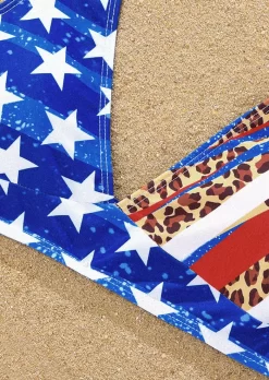 Leopard American Flag Halter Bikini Set 9 Leopard American Flag Halter Bikini Set -Garment Sale Store SCM013981 1 31678142118921 124