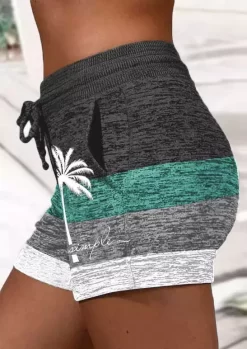 Live Simple Coconut Tree Color Block Shorts 6 Live Simple Coconut Tree Color Block Shorts -Garment Sale Store SCM014258 1 31361822506370 124