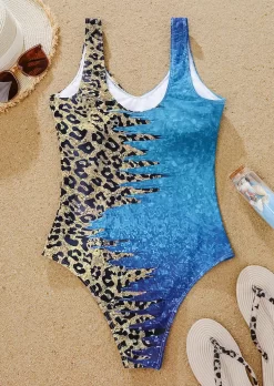Leopard Gradient One-Piece Swimsuit -Garment Sale Store SCM014287 1 32433720167944 124
