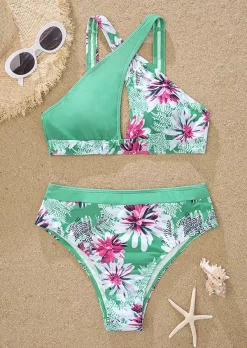 Floral Criss-Cross Hollow Out Bikini Set -Garment Sale Store SCM014599 4 41169034706565 124