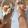 Sunflower Flip Flops Trendy Flat Slippers Without Anklet - White -Garment Sale Store SCM014684 1 32868495233859 124