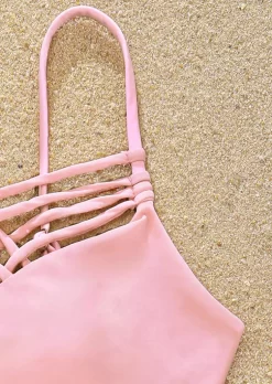 Criss-Cross Spaghetti Strap Bikini Set - Light Pink 9 Criss-Cross Spaghetti Strap Bikini Set - Light Pink -Garment Sale Store SCM014691 4 41476269605258 124