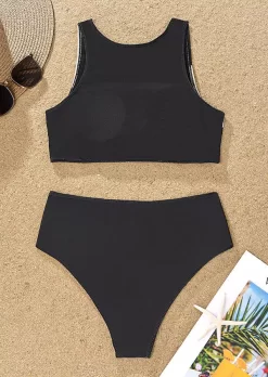 Color Block Sleeveless High Waist Bikini Set -Garment Sale Store SCM014757 2 33114945995698 124