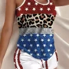 American Flag Leopard Glitter Racerback Tank And Shorts Pajamas Set -Garment Sale Store SCM014849 1 40141168943400 124