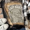 Last Night Leopard Glitter Bleached T-Shirt Tee 2 Last Night Leopard Glitter Bleached T-Shirt Tee -Garment Sale Store SCM014892 1 40153959591193 124