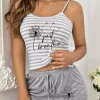 Just Breathe Dandelion Striped Camisole And Shorts Pajamas Set -Garment Sale Store SCM015128 1 41143913310217 124