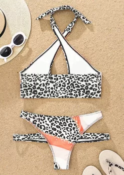 Leopard Hollow Out Criss-Cross Halter Bikini Set 8 Leopard Hollow Out Criss-Cross Halter Bikini Set -Garment Sale Store SCM015148 1 41201435070737 124
