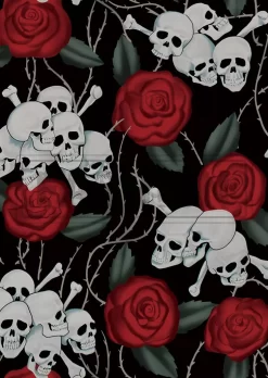 Shut Up And Give Me Small Town Murder Podcast Rose Skull Tank And Shorts Pajamas Set - Black -Garment Sale Store SCM015293 1 50921744605468 124