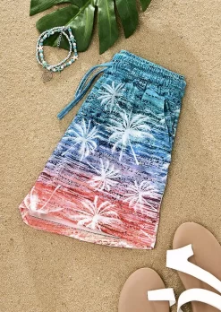 Coconut Tree Gradient Pocket Shorts -Garment Sale Store SCM015522 1 42005445630639 124