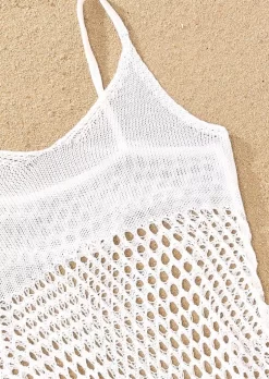 Hollow Out Crochet Cover Up Dress - White -Garment Sale Store SCM015875 1 51111989455859 124