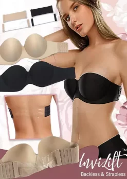 Invisible Backless Strapless Bra - Apricot -Garment Sale Store SCM016036 1 50566338700878 124