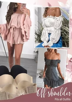 Invisible Backless Strapless Bra - Apricot -Garment Sale Store SCM016036 1 50566338803389 124