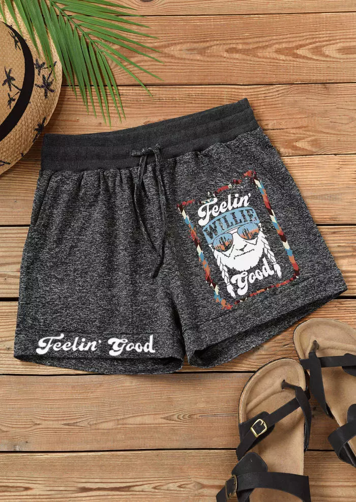 Feelin' Good Drawstring Pocket Shorts - Dark Grey 6 Feelin' Good Drawstring Pocket Shorts - Dark Grey - Image 4