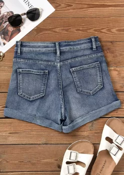 Ripped Frayed Zipper Pocket Denim Shorts -Garment Sale Store SCM016160 3 51094874414649 124