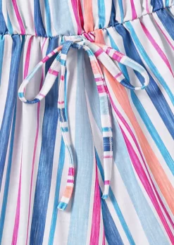 Colorful Vertical Striped Smocked Button Hollow Out Romper 15 Colorful Vertical Striped Smocked Button Hollow Out Romper -Garment Sale Store SCM016331 1 51080932598626 124