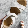 Criss-Cross Zipper Round Toe Wedge Sandals - White 1 Criss-Cross Zipper Round Toe Wedge Sandals - White -Garment Sale Store SCM016355 1 52696406206520 124