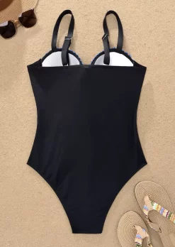 Sequined One-Piece Swimsuit - Black -Garment Sale Store SCM016633 1 51998007523595 124